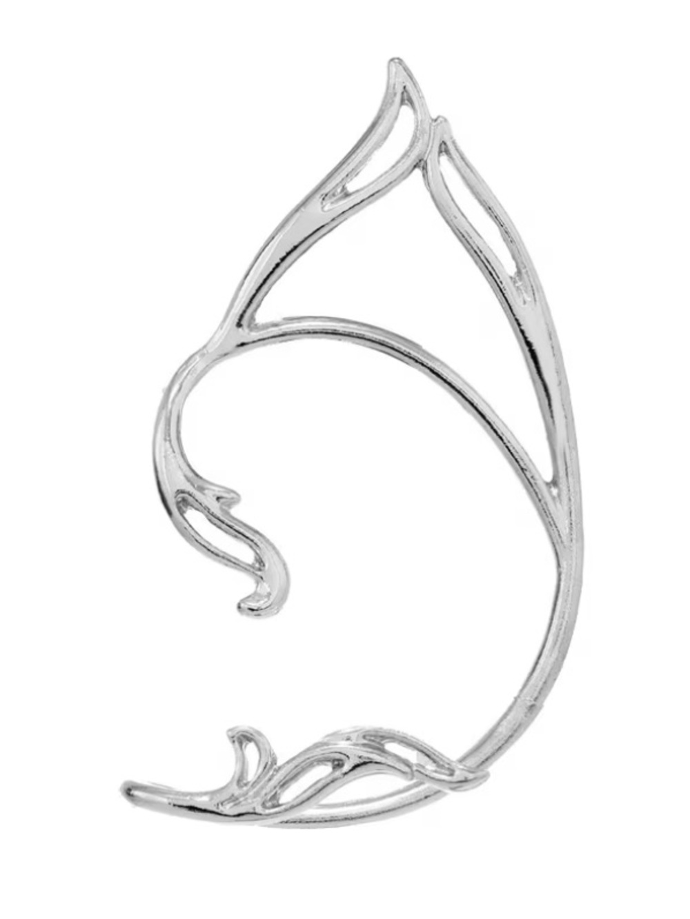 Silver Leaf Ear Cuff (Pair)